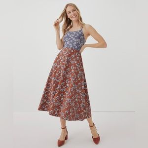 NWT Cotton A-line Midi Dress